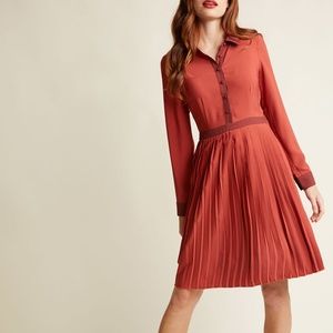 Modcloth Just My Typist Dress in Rust